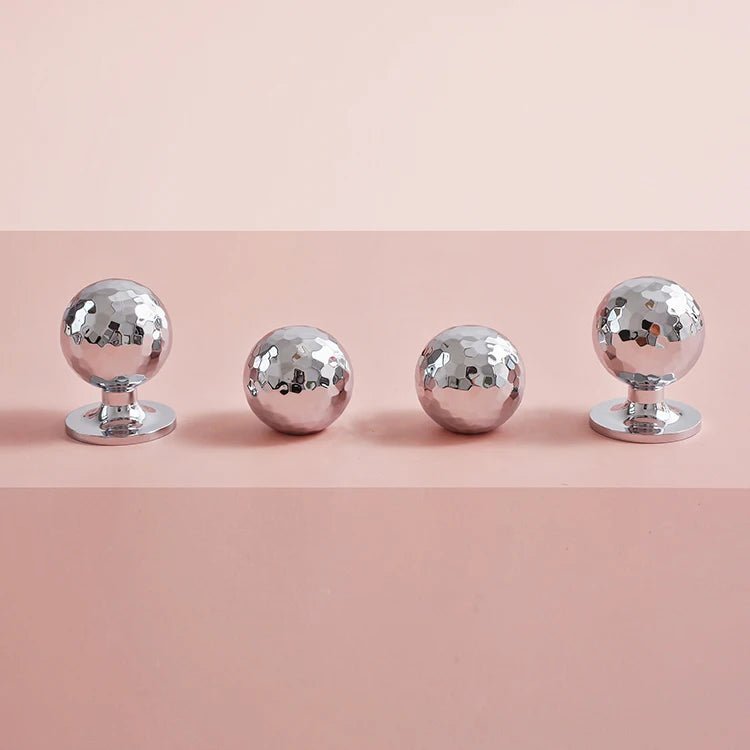Bright Chrome Solid Brass Knobs – Premium Cabinet Handles