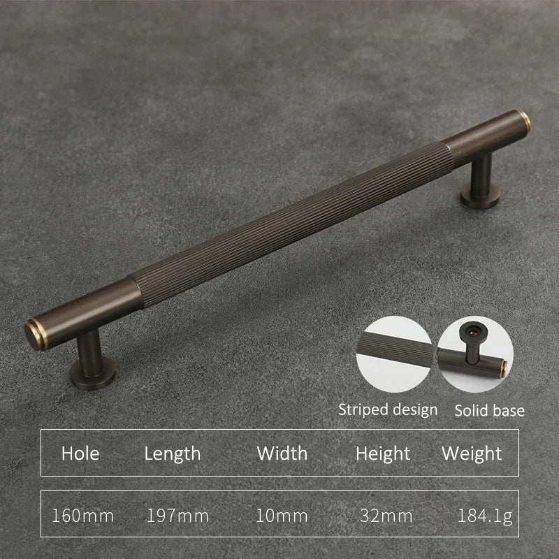 High-Quality Bronze & Gray Brass Pulls for Cabinets