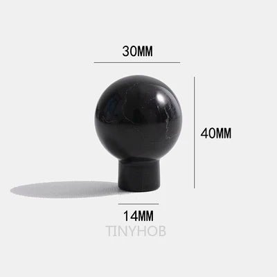 Carrara Marble Knobs – Black & White Drawer Pulls for Stylish Cabinets