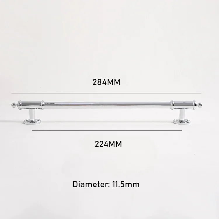 Contemporary Chrome Brass T-Bar Handles – 6.3" Pulls for Cabinets