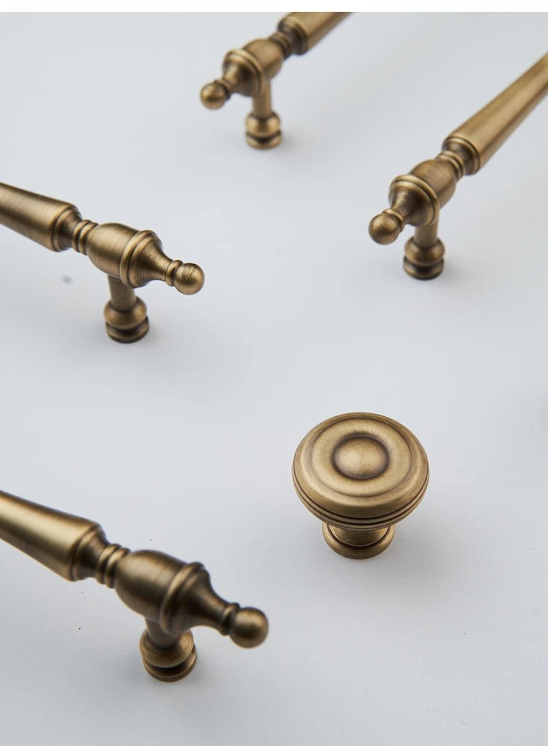 High-Quality French Antique Brass Handles for Vintage Furniture