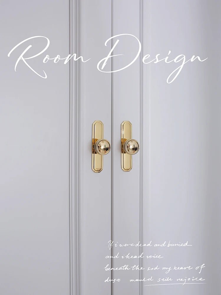 Elegant Glossy Gold Cabinet Knobs - Brass Pulls