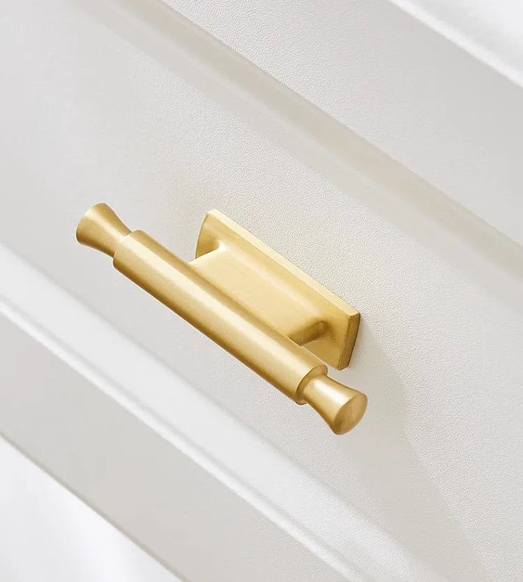 Sleek Gold Round Brass Knobs – Modern Cabinet Drawer Pulls
