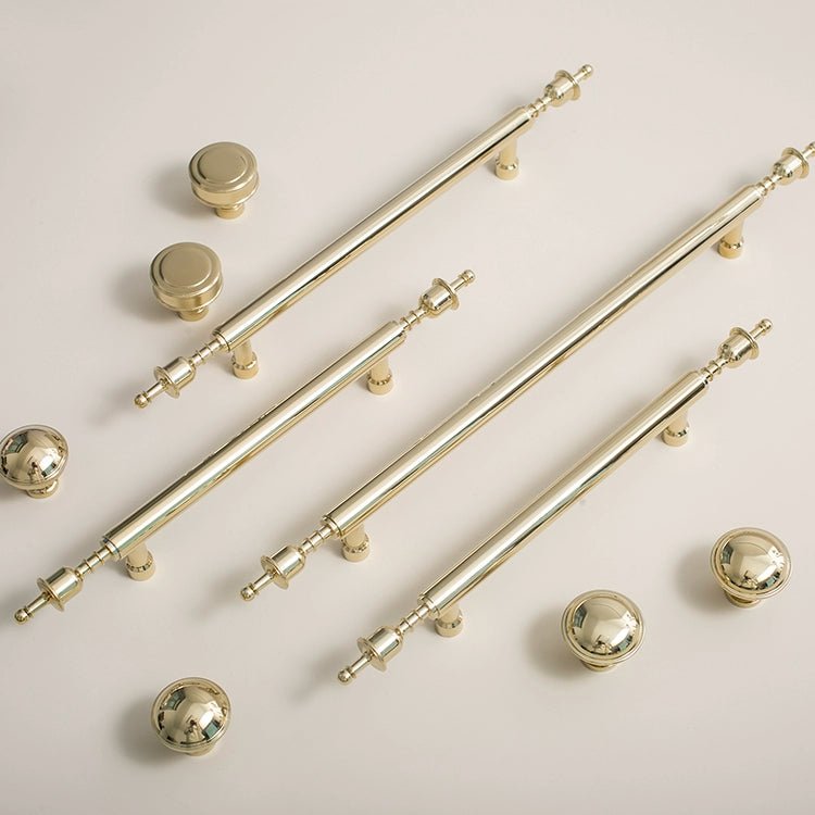 Luxury Golden Crown Drawer Pull – Brass Cabinet Handle for Furniture