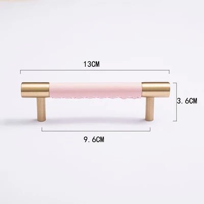 Elegant Handmade Leather & Brass Pulls for Stylish Drawers