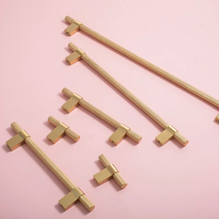 High-Quality Knurled Brass Hardware for Cabinets and Drawers