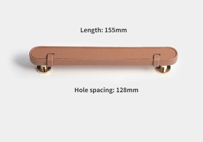 Luxury Leather & Zinc Alloy Handles for Cabinet and Furniture Drawers