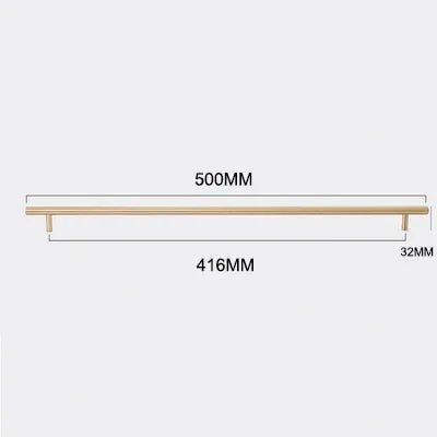 High-Quality Matte Black Solid Brass Cabinet Handles – 5" T-Bar Pulls