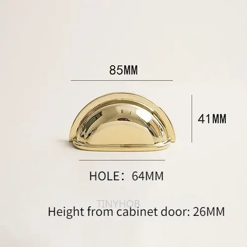 Sleek Gold Brass Pull Handles – Minimalist Design for Cabinets 5"-12.6"