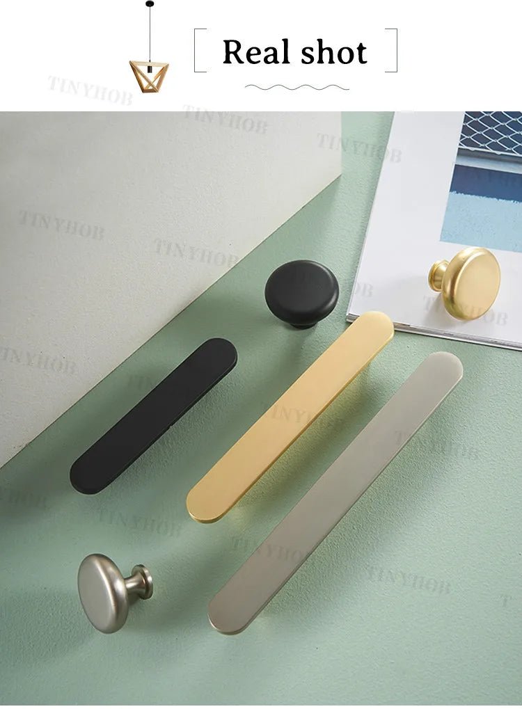 Elegant Modern Black Cabinet Handles – 5" Matte Zinc Pulls