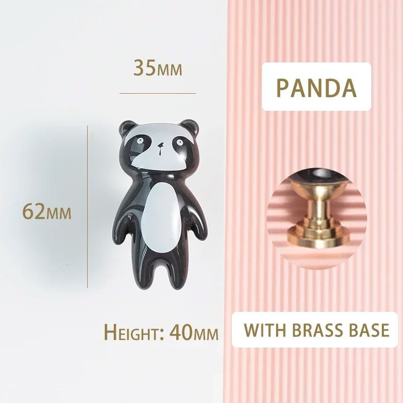 Luxury Panda Ceramic Knobs – Kids Handles for Cabinet Pulls