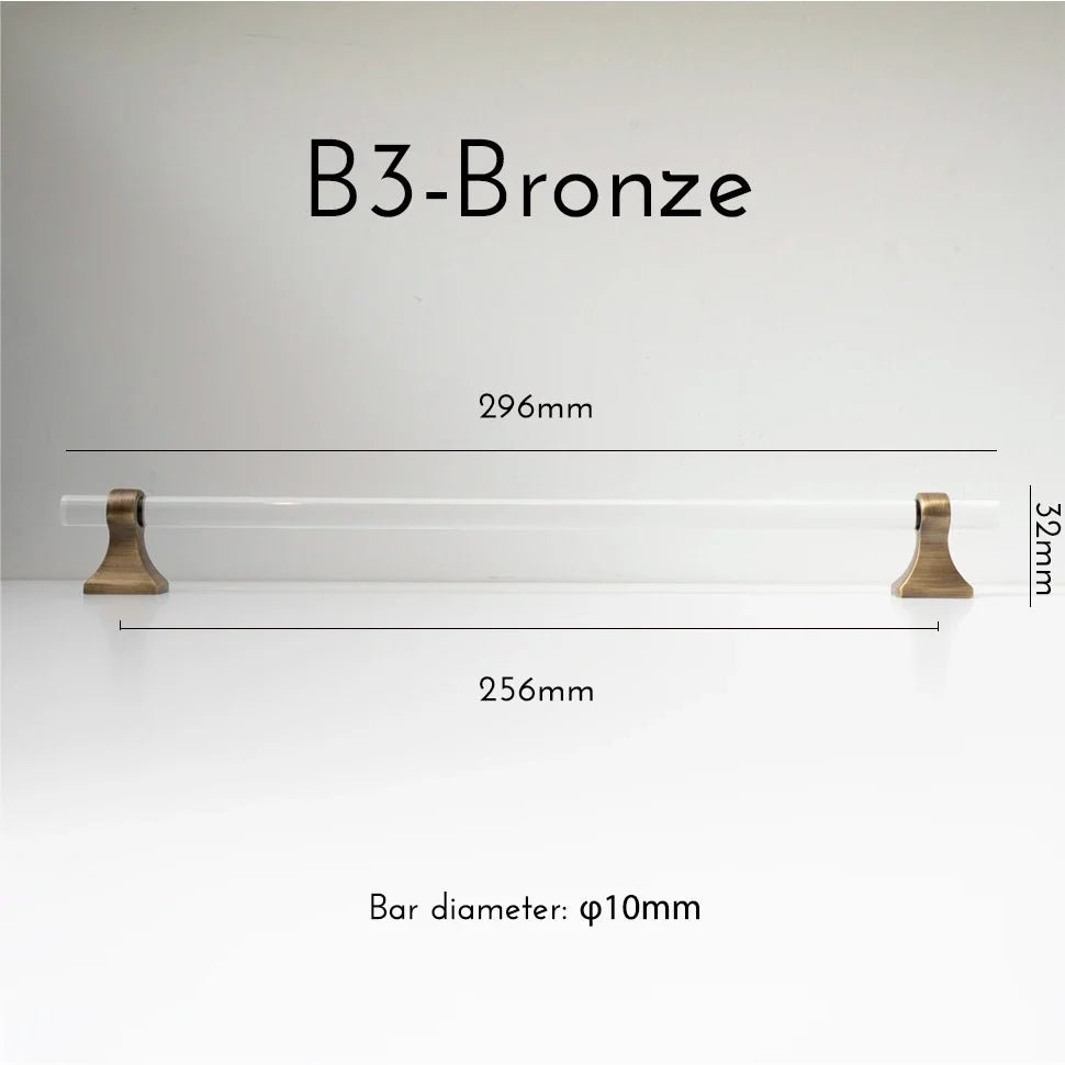 Retro Brass & Acrylic T-Bar Pulls – 5" Handles for Stylish Cabinets