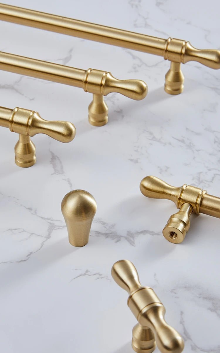 Premium Satin Brass Drawer Pulls for Kitchen and Cabinets