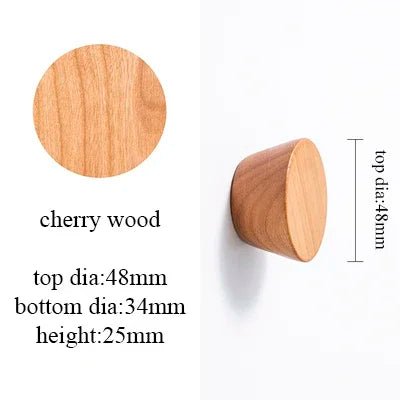 Natural Walnut & Ash Semicircle Cabinet Pulls for Furniture