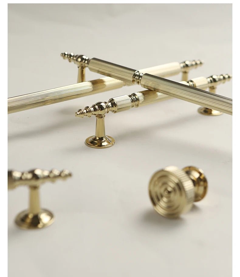 Durable Shiny Gold Solid Brass Pulls – 8.8 Inch Cabinet Handles