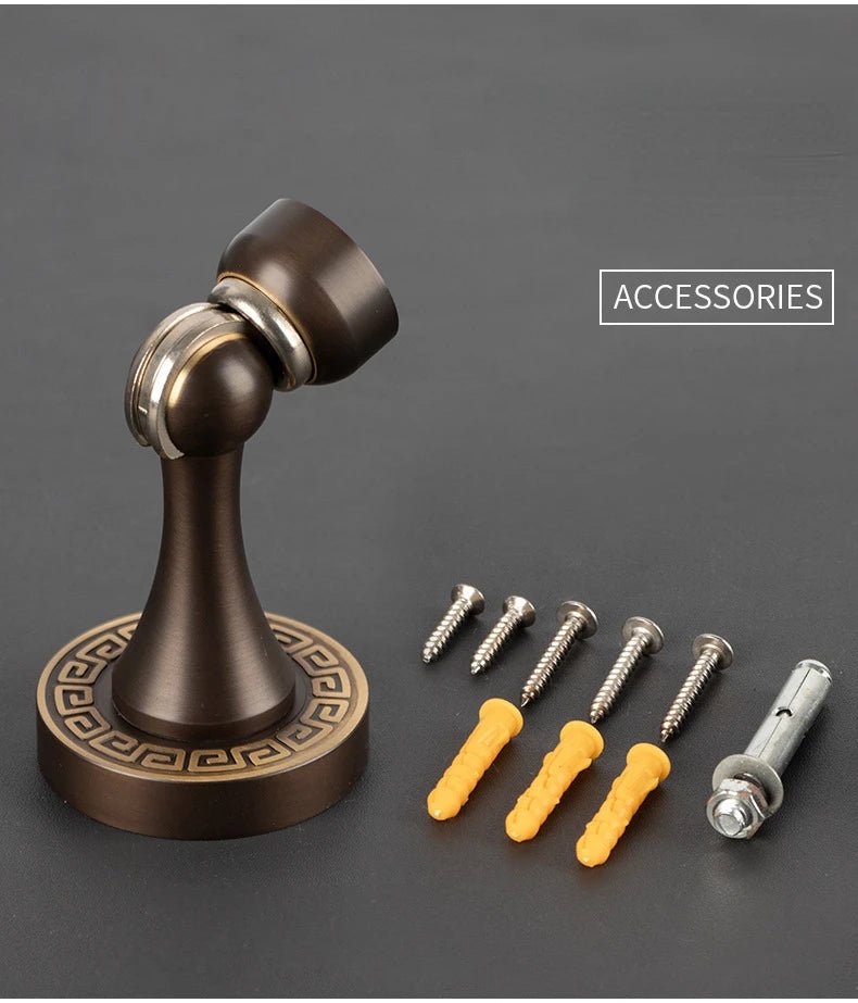 Solid Brass Heavy Duty Door Stopper – Wall Mount for Secure Use