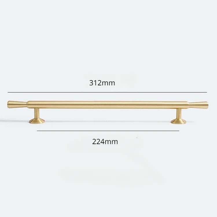 Contemporary Solid Brass T-Bar Pulls for Cabinet and Drawer Handles