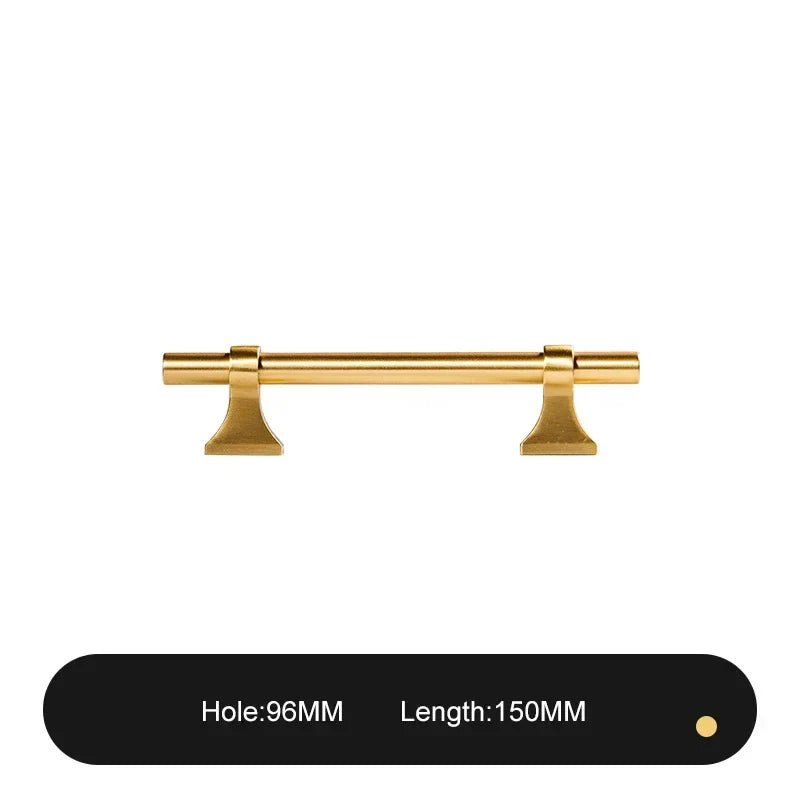 Durable Solid Brass T-Bar Handles – Knobs for Kitchen & Wardrobes
