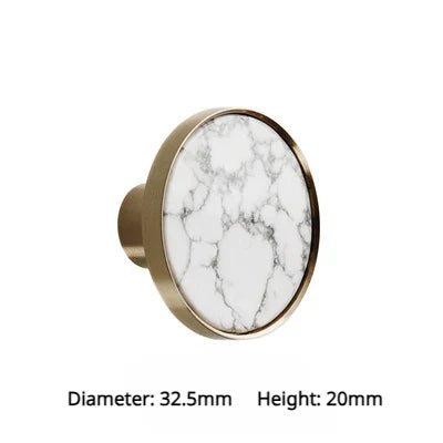 Stone & Brass Pull Handles – Luxury Knobs for Drawers and Cabinets