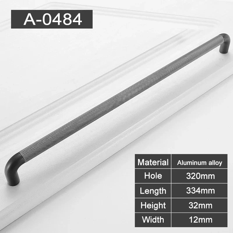 Contemporary Aluminum Handles – Gray & Brown Textured Pulls