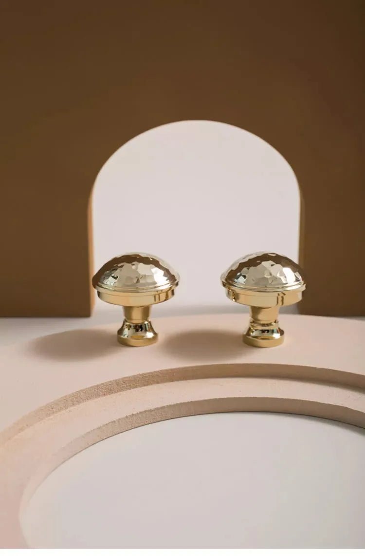 Premium Hammered Brass T-Bar Pulls for Modern Cabinets