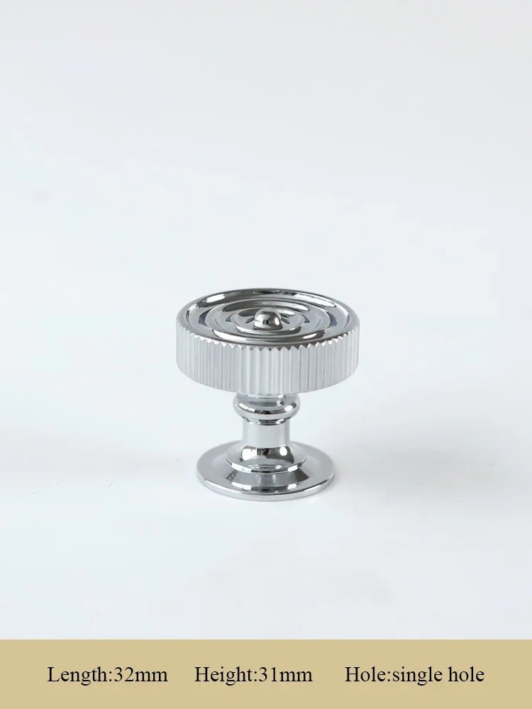 Durable Vertical Texture Brass Handles – Chrome Drawer Pull Design