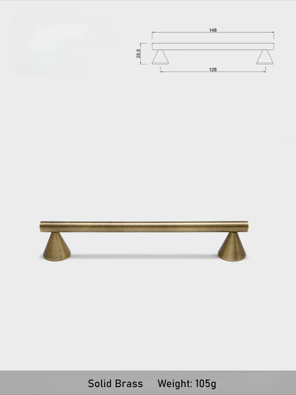 Contemporary Vintage Brass T-Bar Handles – Bronze Pulls for Drawers