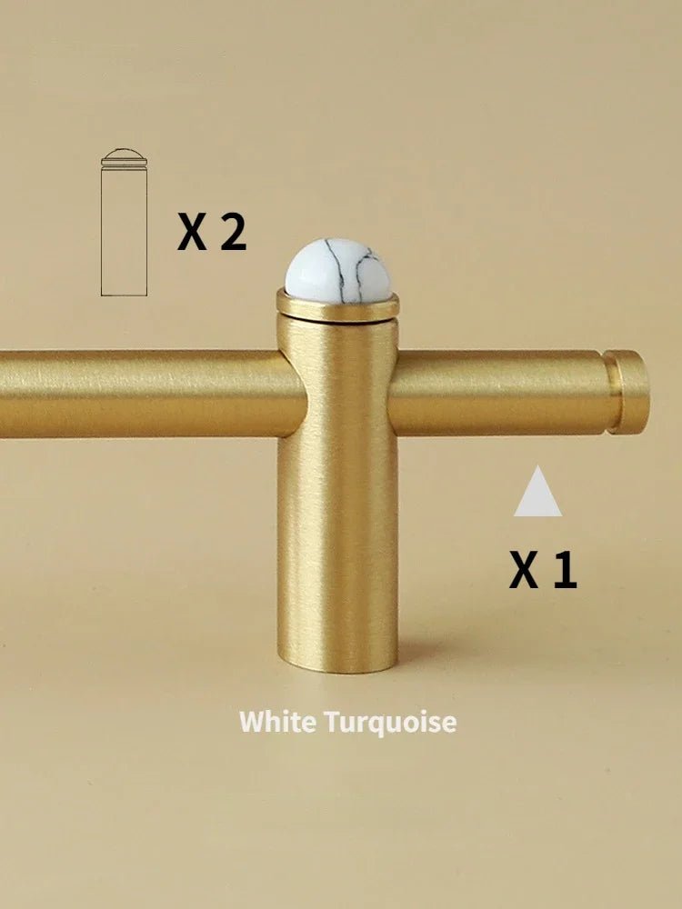 Elegant Jade Brass Knob - Adjustable Cabinet Pull