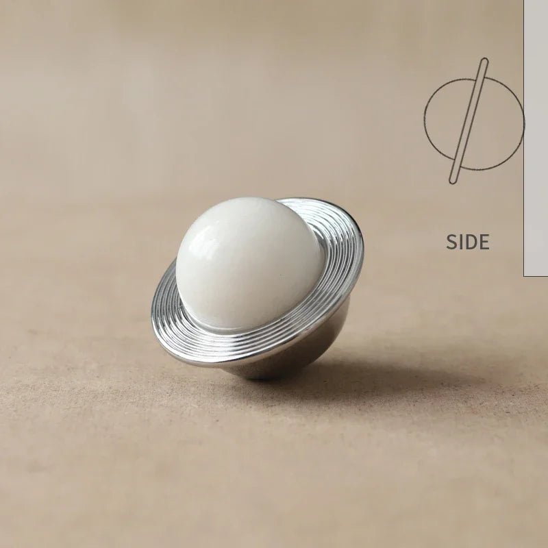 Luxury Jade and Brass Knob – Modern Cabinet Handle  