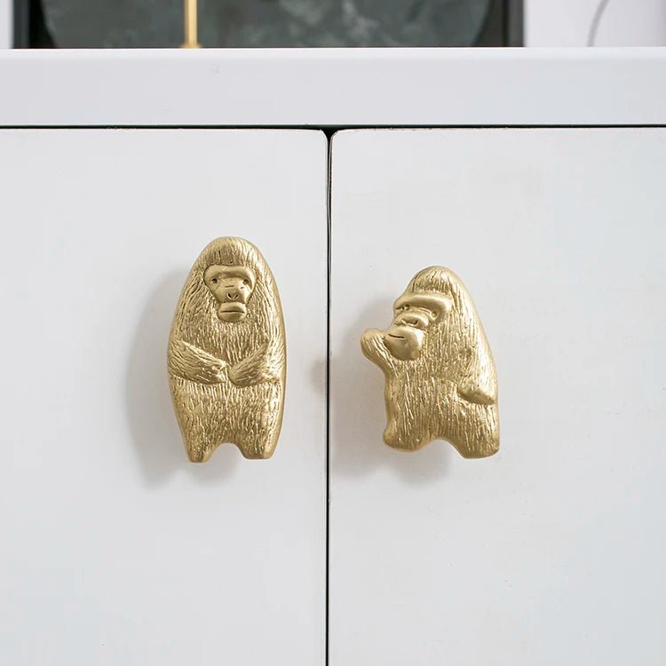 Sleek Kids Animal Shaped Brass Knobs – Fun Drawer Pulls