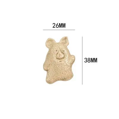 Fun Animal Shape Brass Knobs for Kids Room Cabinets