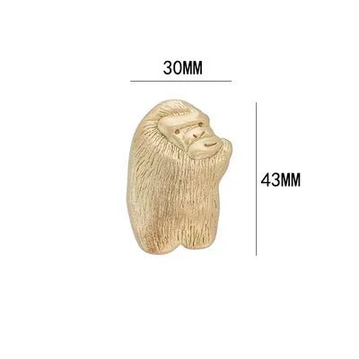 Whimsical Kids Animal Brass Knobs for Cabinet Handles