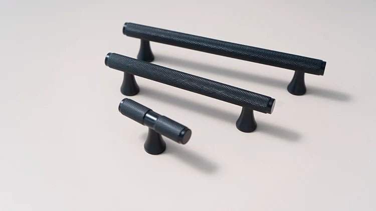 Elegant Knurled Brass Handles – Shiny Gold T-Bar Pulls for Cabinets