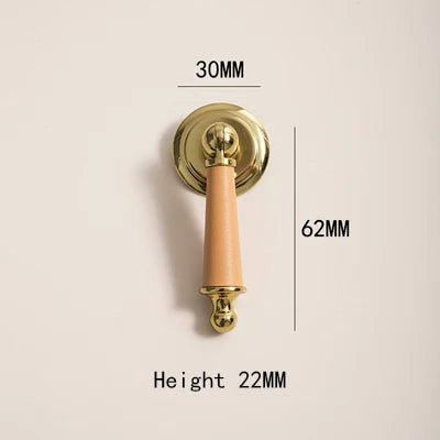 Contemporary Leather + Brass Cabinet Handles & Dresser Pulls for Stylish Interiors