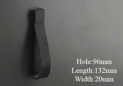 Sleek Leather & Brass Vintage Drawer Pull for Cabinet Design