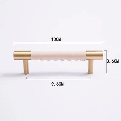 Handcrafted Leather & Brass Pulls for Furniture Design