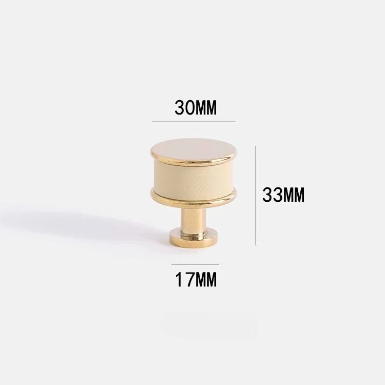 Luxury Leather & Brass Cabinet Pulls – 5" Handles for Modern Drawer Design