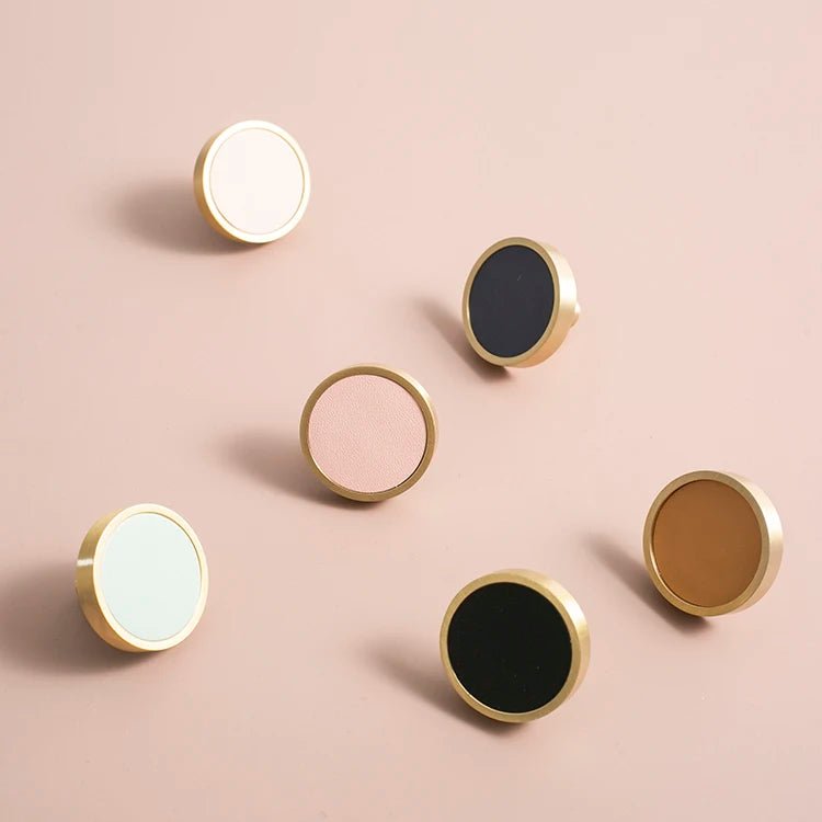 Premium Handmade Leather & Brass Cabinet Handles