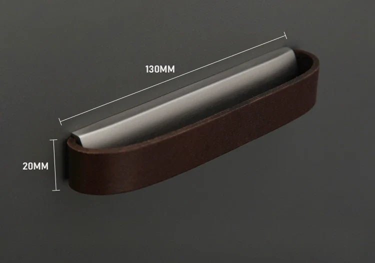 Elegant Leather & Zinc Alloy Knobs – Modern Furniture Handles