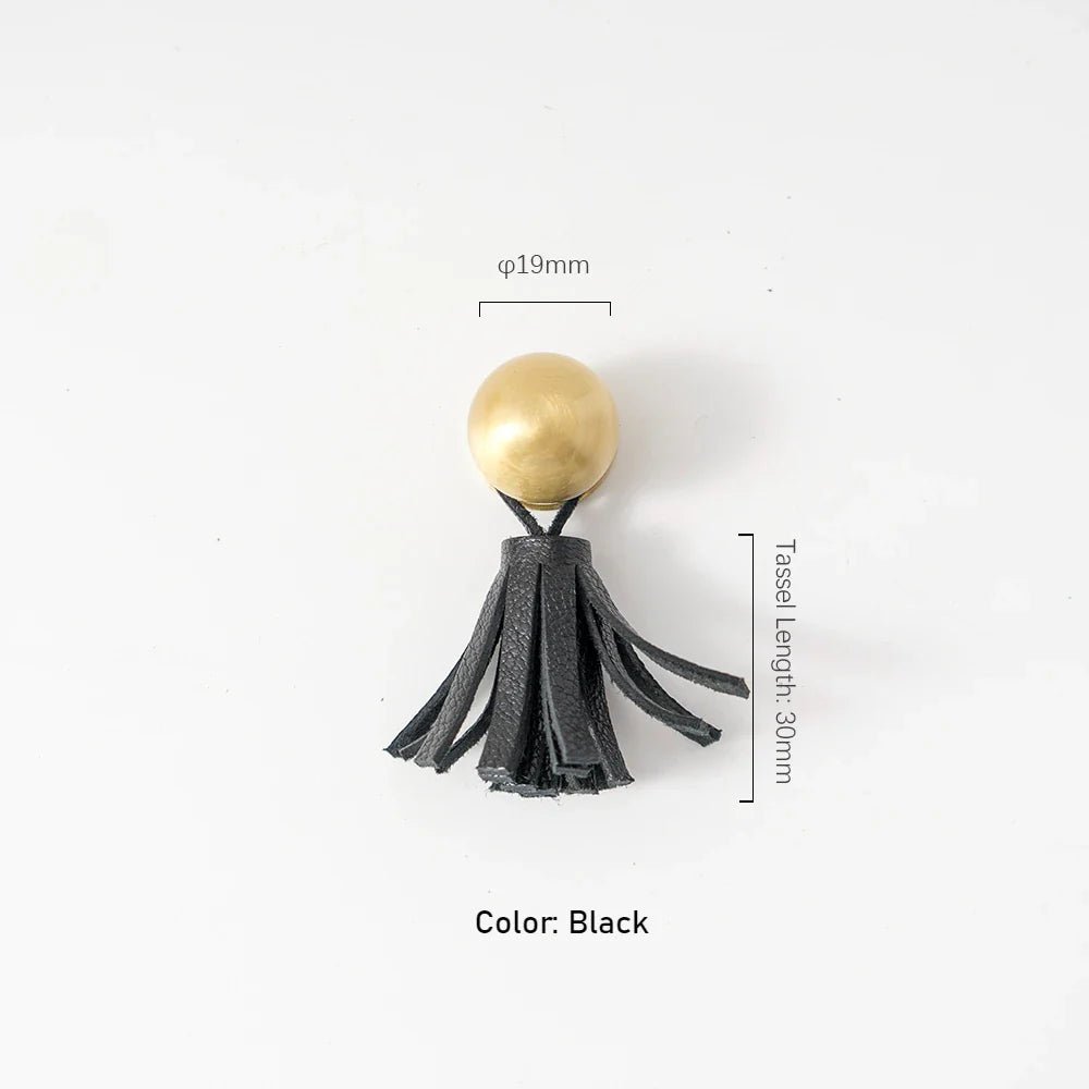 Leather Tassel Knob for Pink Cabinet Drawers in Kids Room