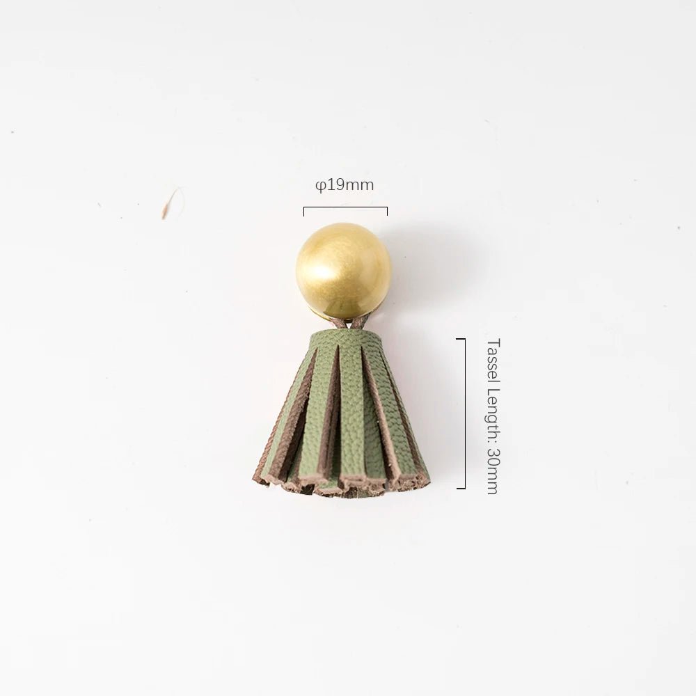 Leather Tassel Knob for Kids Room – Pink Cabinet Handle