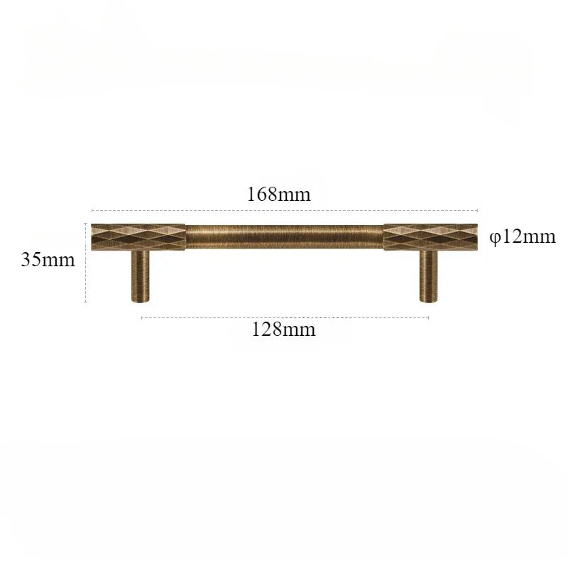 Antique Brass Cupboard Handle – Line Design