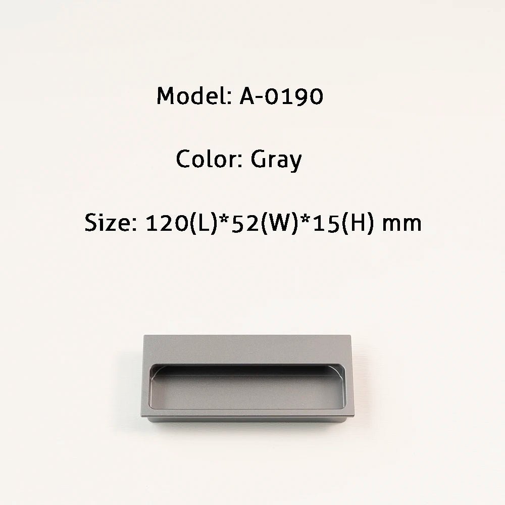 Matte Black Hidden Drawer Handle – Flush Mount  
