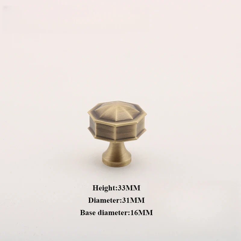Lotus Style T-Bar Pull - 6.3" Brass Handle