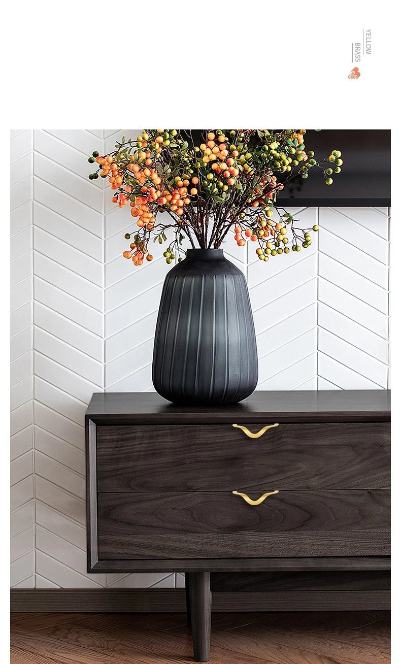 Flush-Mount Brass Handle – Hidden Gold Cabinet Pull  
