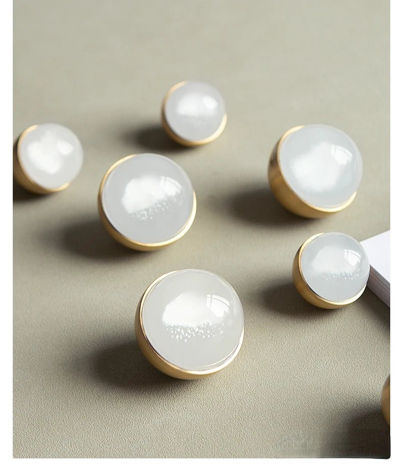 Contemporary Modern Ball Knobs – Acrylic & Brass Cabinet Pulls