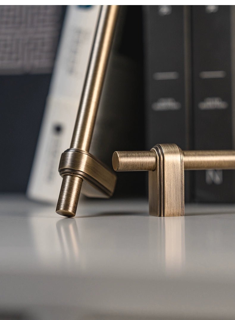 Luxury Antique Brass T-Bar Pulls for Elegant Cabinets