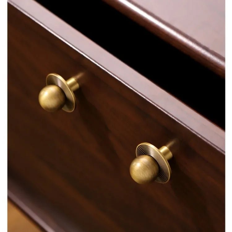 Elegant Antique Bronze Brass Knobs with Base – Single Hole for Cabinets