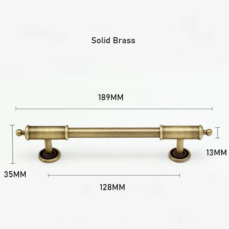Elegant Antique Bronze Long Drawer Knobs for European Cabinets