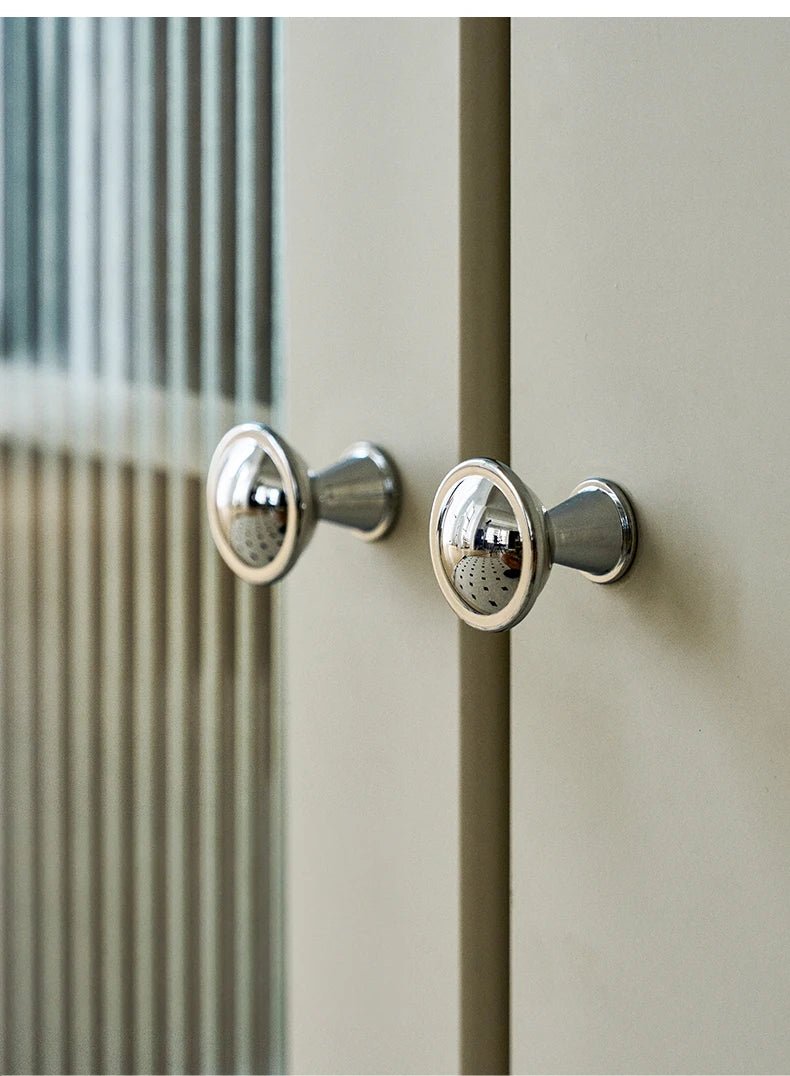 Luxury Art Deco Brass T-Bar Knobs – Bright Silver Pull Handles
